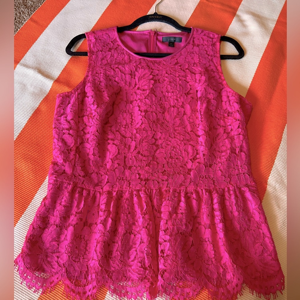 JCrew size 8 Tall Sleeveless Lace top